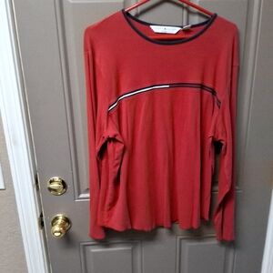 Tommy Hilfiger Red Top with Navy Trim